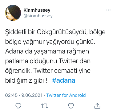Adana'da Patlama Twitter'da Gündem Oldu