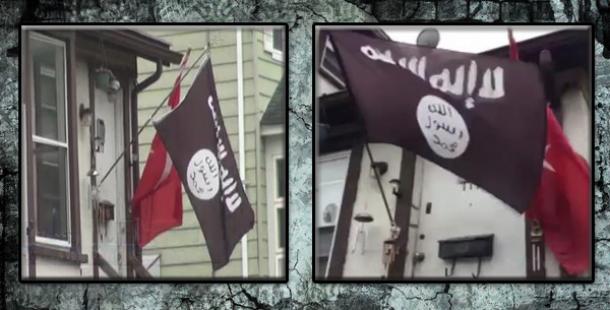 ABD’de Türk ve IŞİD bayrağı Yan yana