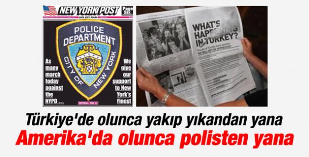 New York Post'tan Polise Tam Destek