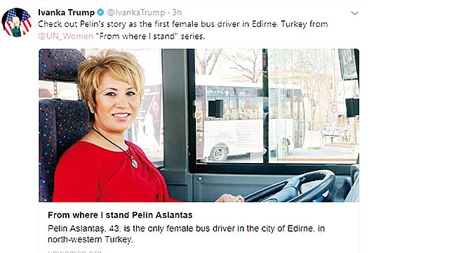 Ivanka'dan Şoför Pelin Paylaşımı