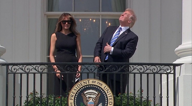 Trump'ın Güneşi İzlemesi Twitter'ı Salladı