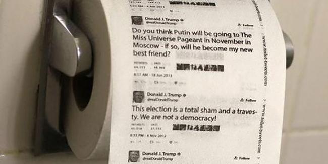 Trump'ın twetleri tuvalet kağıdı oldu
