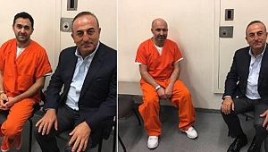 Çavuşoğlu ABD'de Tutuklu 2 Türk'ü Ziyaret Etti