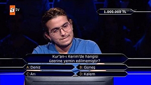 Kim Milyoner Olmak İster'de 1 milyonluk soru
