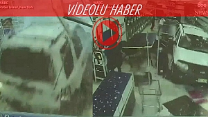 Staten Island'ta Araç Laundromat'a Daldı