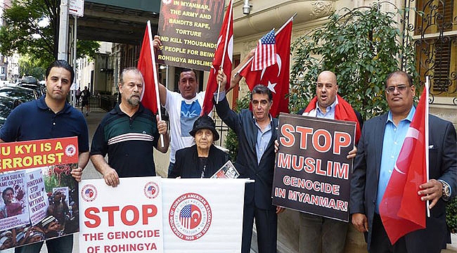 TADF'tan Myanmar Konsolosluğu önünde Protesto