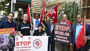 TADF'tan Myanmar Konsolosluğu önünde Protesto