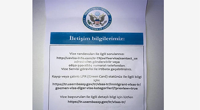 Vize için gidenlere bu kağıt veriliyor