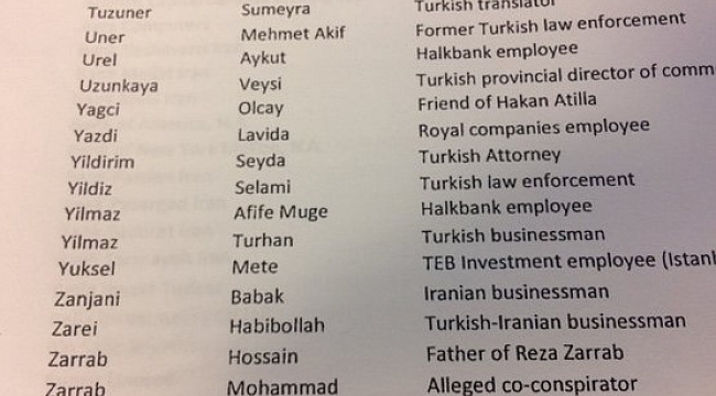 Reza Zarrab 'potansiyel tanık' listesinde