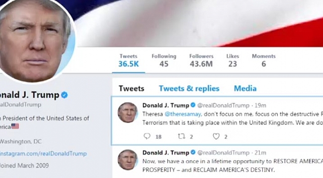 Trump Twitter'da yine skandal oldu