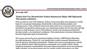 ABD ile Vize Krizi Çözüldü