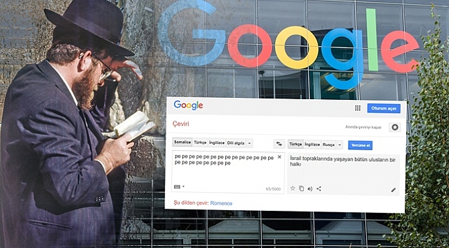 Google'da Kafa Karıştıran İsrail Tercümesi