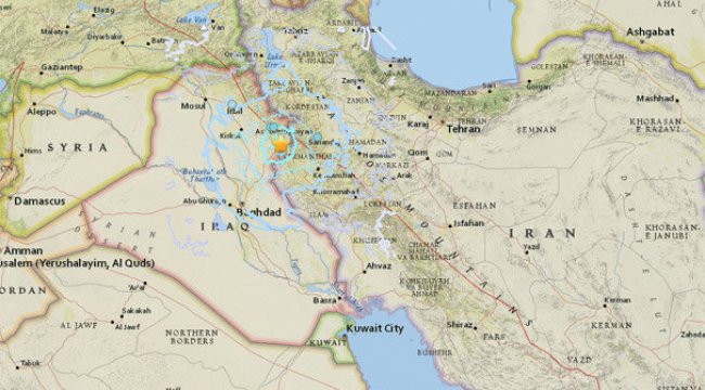 İran - Irak sınırında 5.4 büyüklüğünde deprem
