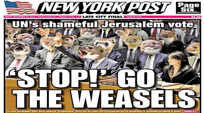 New York Post'tan Ahlaksız Benzetme