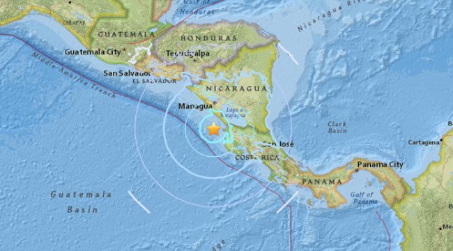Nikaragua'da 5.8 büyüklüğünde deprem