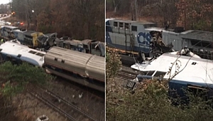 Güney Carolina'da Tren Kazası 2 Ölü 70 yaralı
