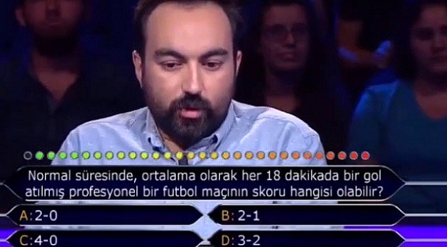 Kim Milyoner Olmak İster'de sorulan futbol sorusu geceye damga vurdu