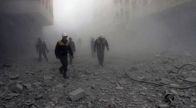 Savaş uçakları Doğu Guta'yı bombaladı!