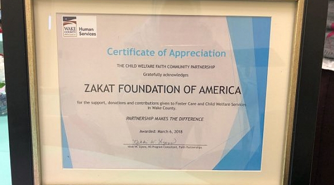 ABD Zekat Vakfına Ödül