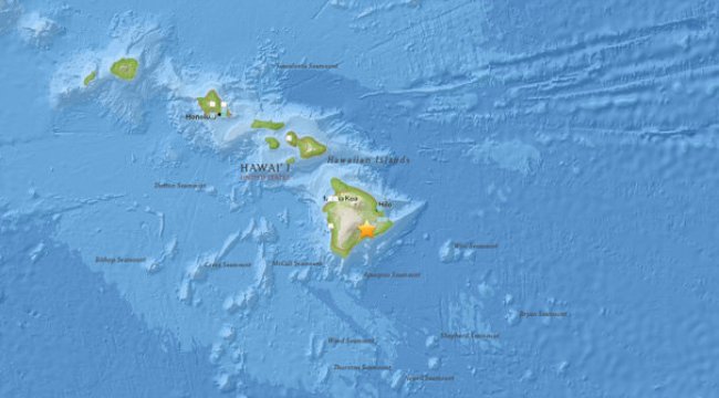 Hawaii'de 5.4 büyüklüğünde deprem