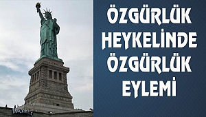 Özgürlük Anıtına Tırmandılar