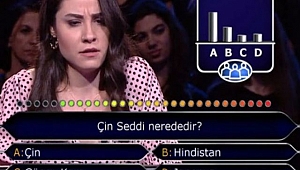 Çin Seddi sorusuna 2 joker kullandı