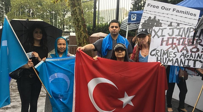 ABDli Türkler Urumçi'de ki Zulmü Protesto Etti