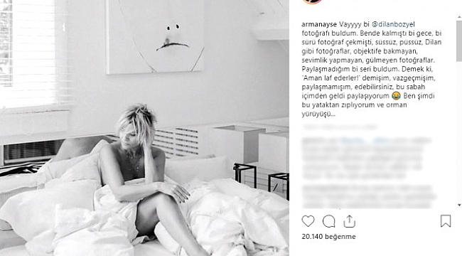 Ayşe Arman Yatak Pozu verdi