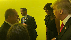 Erdoğan ile Trump Kapıda Karşılaşınca...