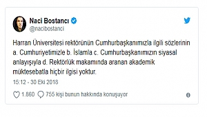 Naci Bostancı'dan O Rektöre Tepki