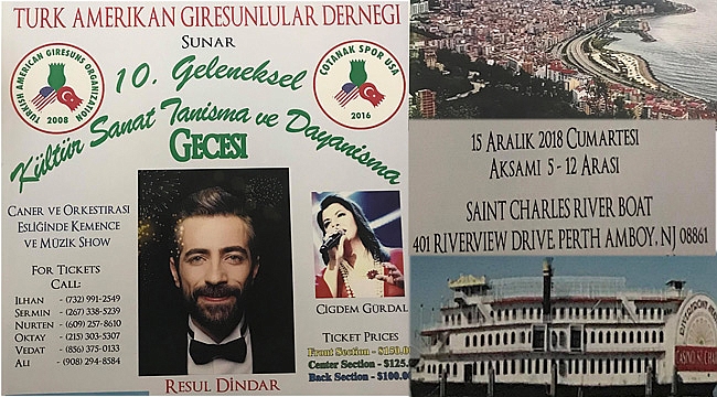 15 Aralıkta Giresunlular New Jersey'de Buluşuyor