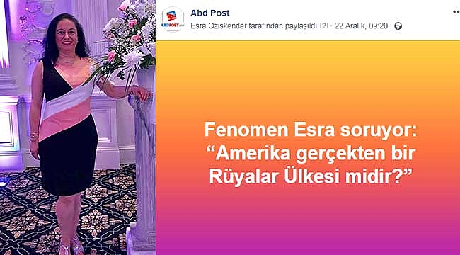 Fenomen Esra Sordu: ABDPOST'ta Rüya Ülkesini Tartışıyor