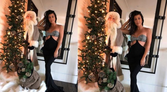 Kardashian’ın Noel fotoğrafı ti’ye alındı!