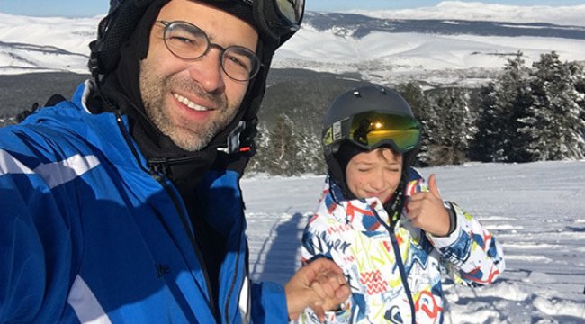 Murat Evgin'in Sarıkamış'ta kayak keyfi