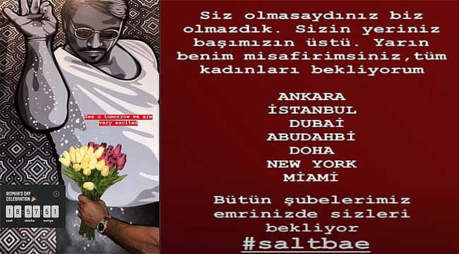Nusret Kadınlara Bedava Yemek Dağıtacak