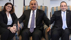 Bakan Çavuşoğlu, Taşkın ve Selen ile Görüştü