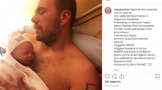 Tolga Karel 3. Kez baba oldu