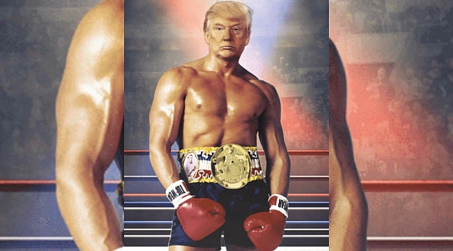 Trump Rocky Fotoğrafını montajladı