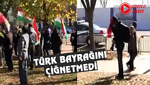 Washington'da Türk Gazeteci Bayrağı çiğnetmedi