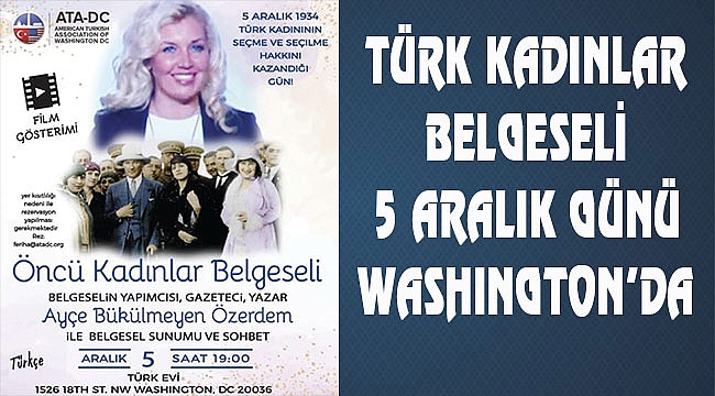 İlk Kadınlar Belgeseli Washington'da