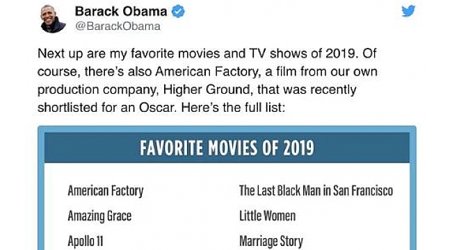 Obama'nın İzleyip Herkese Önerdiği Filmler