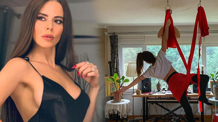 Simge Sağın yoga yaptığı anları paylaştı