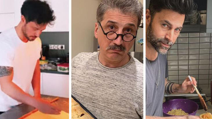 Karantinadaki ünlülerin yemek yapma merakı