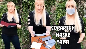 New Jerseyli Türk Çoraptan Maske Yaptı
