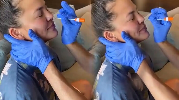 Chrissy Teigen, evde Covid-19 testi yaptırdı