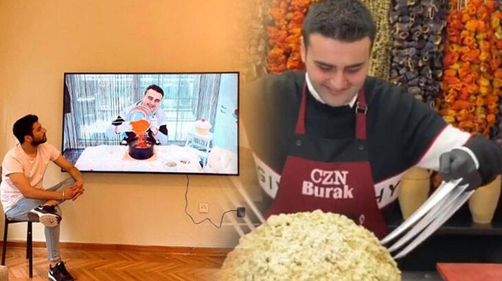 CZN Burak mesajı gördü, evine televizyon gönderdi