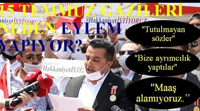 15 temmuz gazileri eylem yaptı
