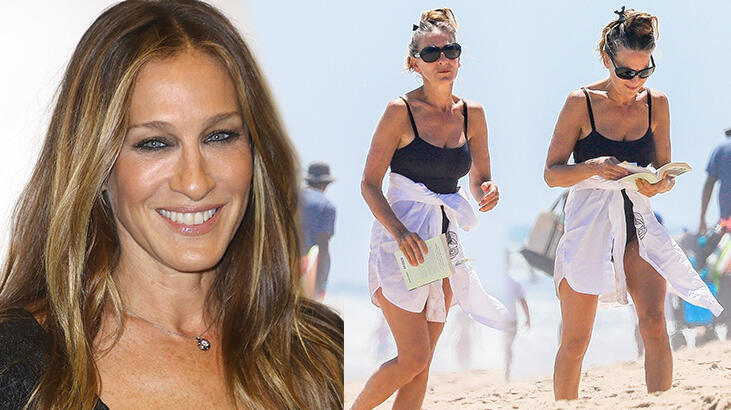Sarah Jessica Parker kumsalda kitap okudu
