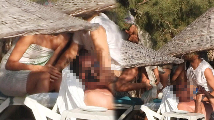Uraz Kaygılaroğlu sevgilisini öpmeye doyamadı