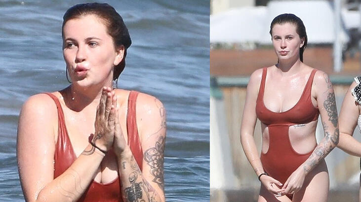 Ireland Baldwin plajdan çıkmıyor